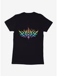 Pride Rainbow Flame Heart Womens T-Shirt, BLACK, hi-res