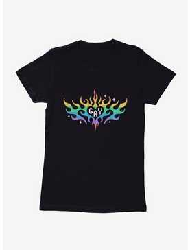 Pride Rainbow Flame Heart Womens T-Shirt, , hi-res