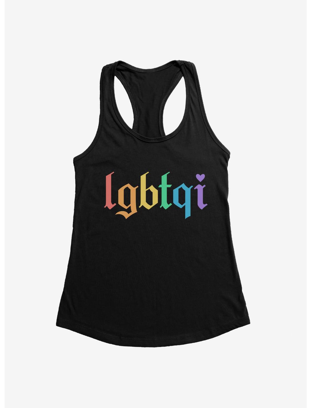 Pride LGBTQI Rainbow Womens Tank Top, BLACK, hi-res