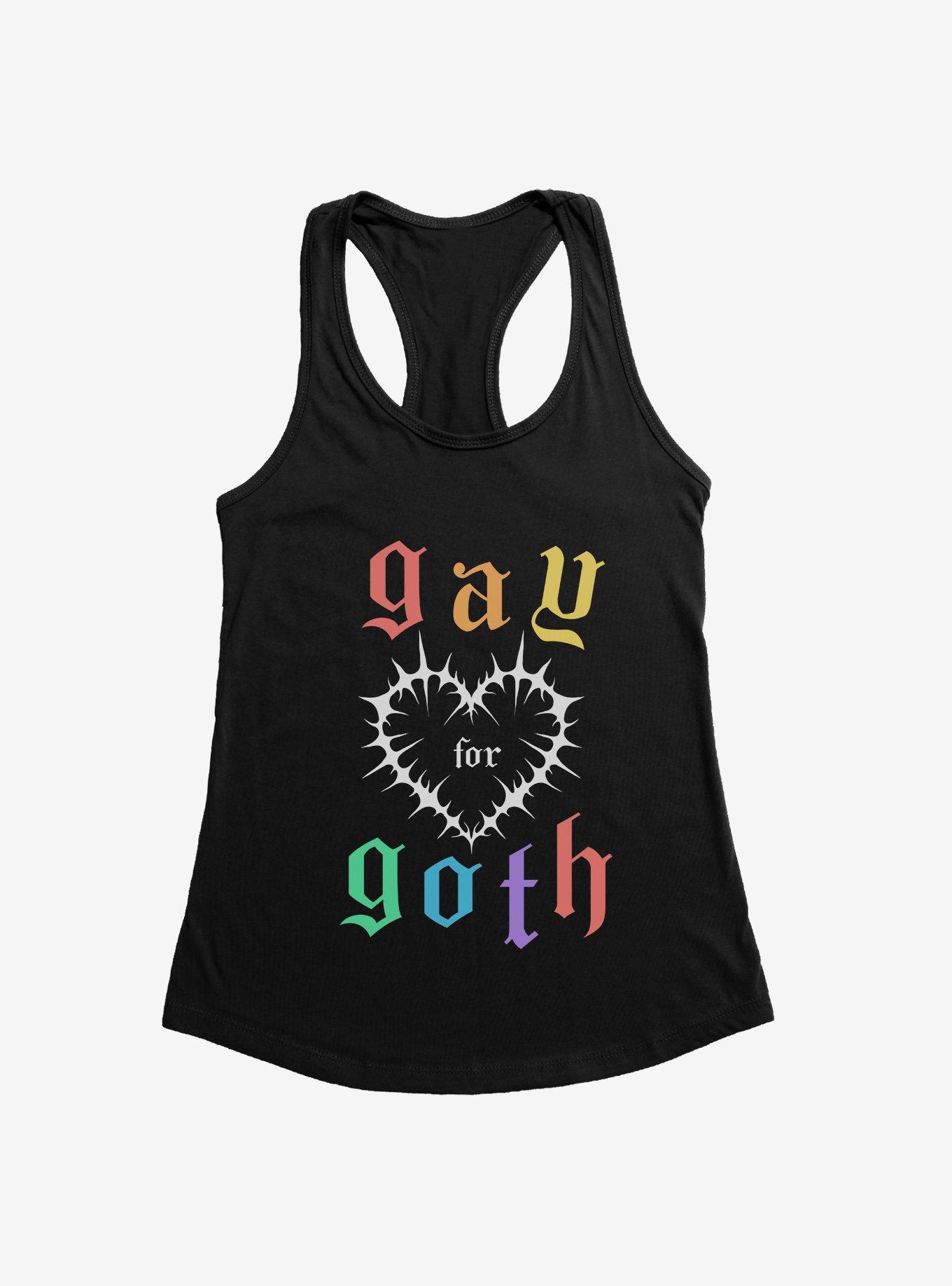 Pride Gay For Goth Womens Tank Top, BLACK, hi-res