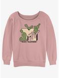 MTV Succulents Logo Womens Slouchy Sweatshirt, DESERTPNK, hi-res