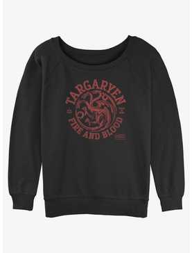 Game of Thrones Targaryen Fire and Blood Badge Womens Slouchy Sweatshirt, , hi-res