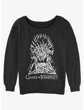 Game of Thrones The Iron Throne Logo Womens Slouchy Sweatshirt, , hi-res