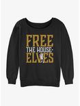 Harry Potter Free The House Elves Dobby Womens Slouchy Sweatshirt, BLACK, hi-res