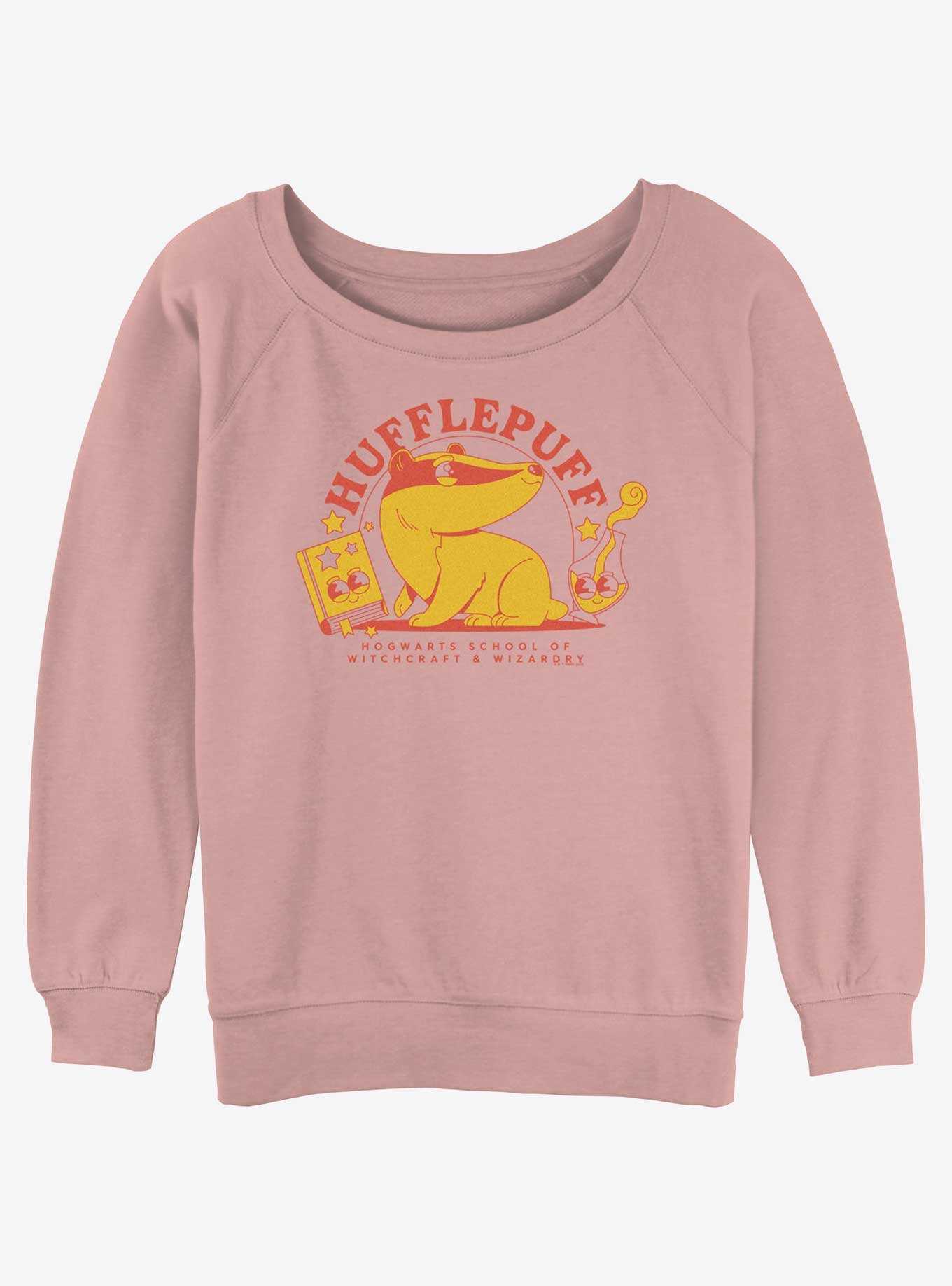 Harry Potter Witchcraft & Wizardry Hufflepuff Womens Slouchy Sweatshirt, , hi-res