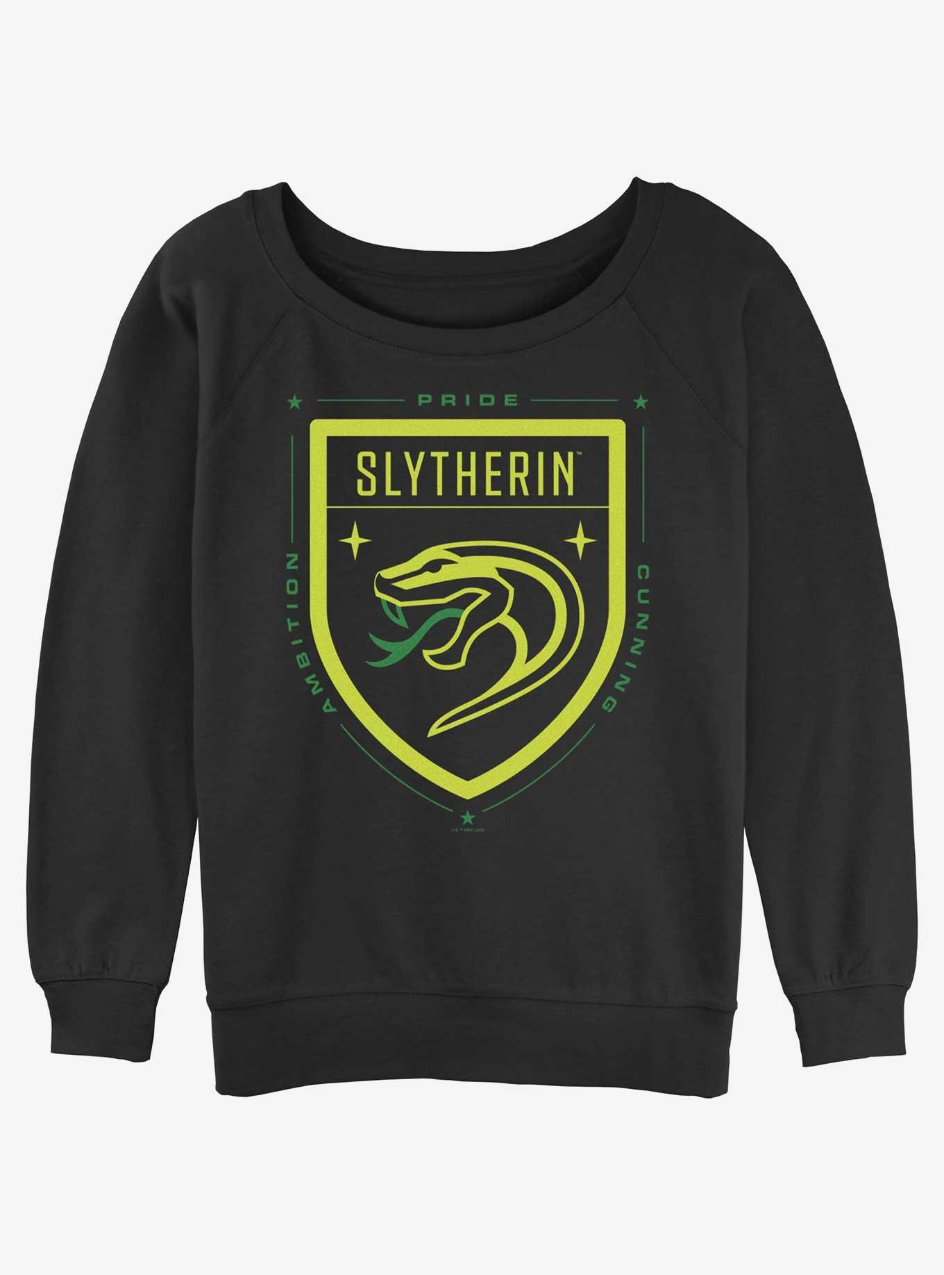 Harry Potter Slytherin Crest Womens Slouchy Sweatshirt, , hi-res