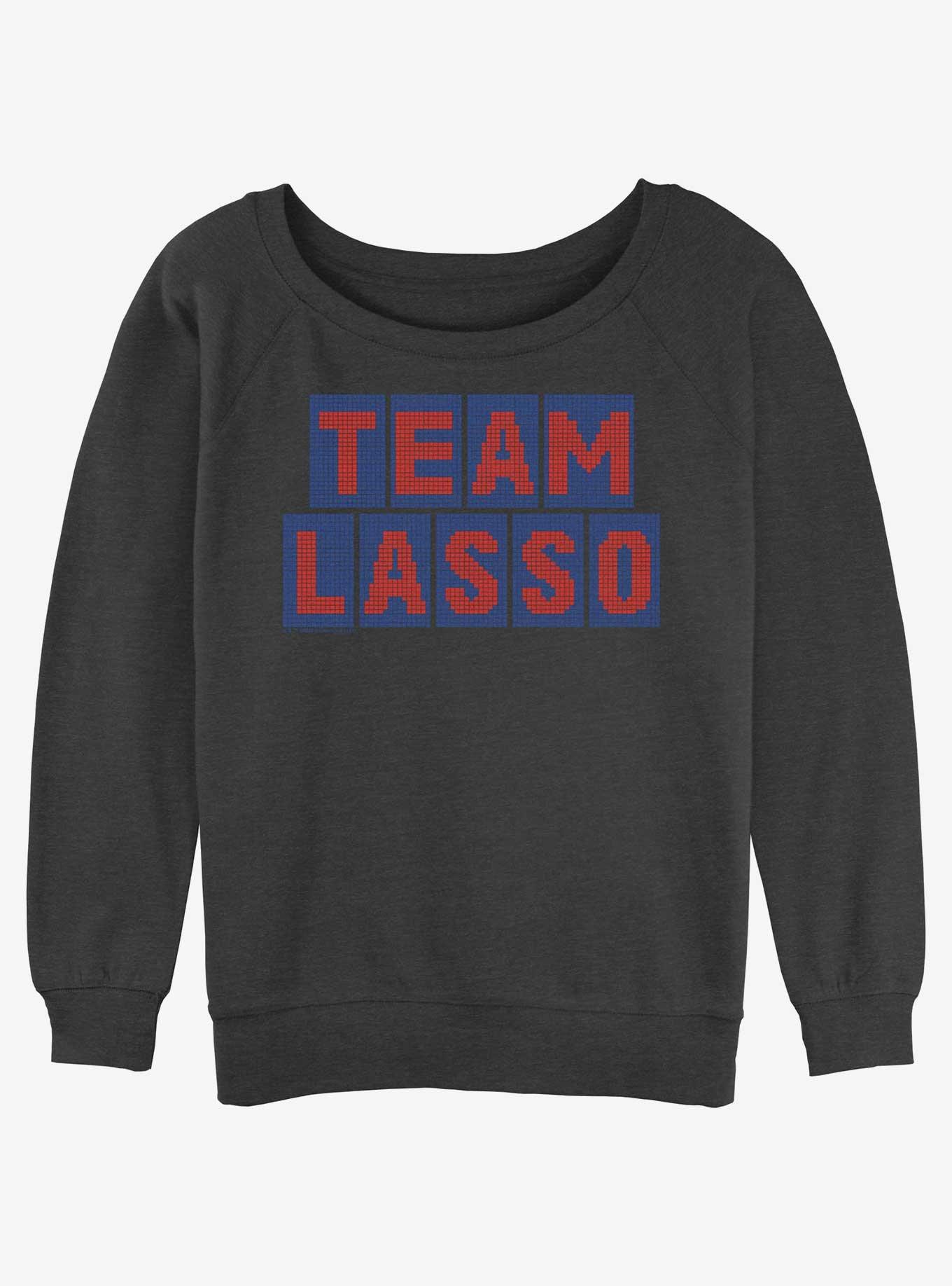 Ted Lasso Team Lasso Womens Slouchy Sweatshirt, CHAR HTR, hi-res