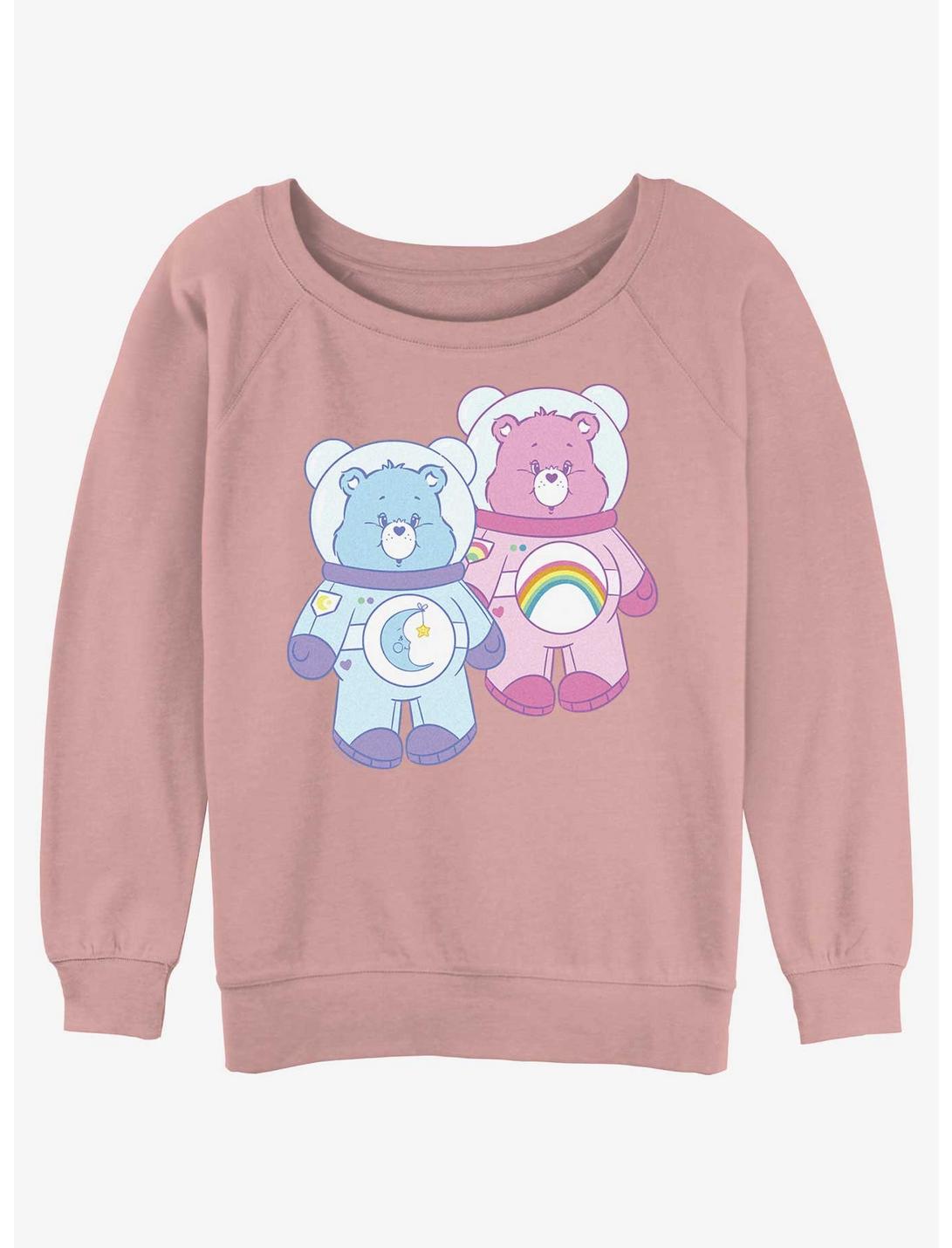 Care Bears Space Suits Womens Slouchy Sweatshirt, DESERTPNK, hi-res