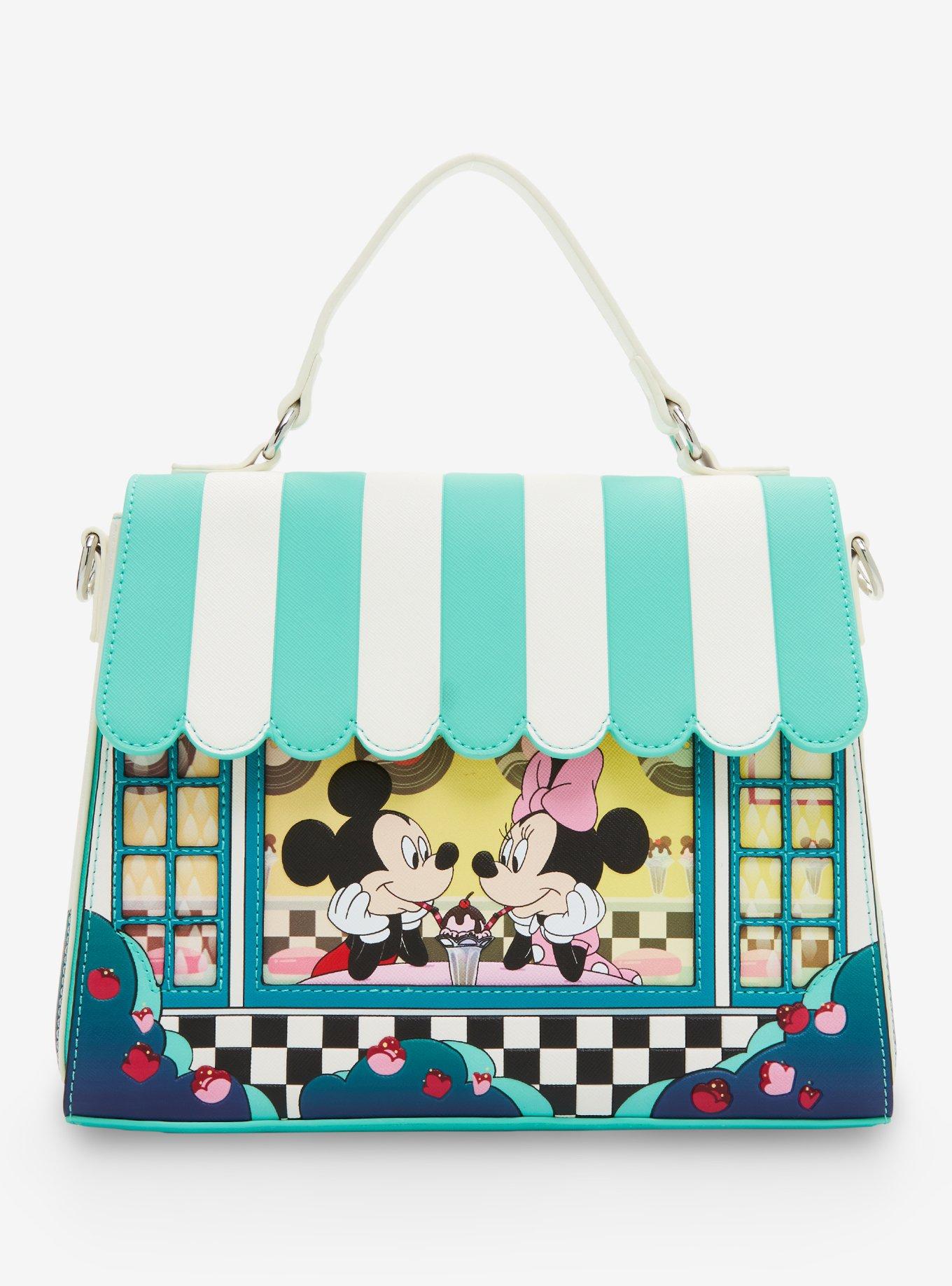 Disney Mickey Mouse & Minnie Mouse Diner Date Crossbody Satchel Bag, , hi-res