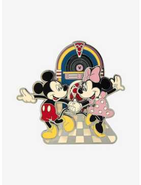 Loungefly Disney Mickey & Minnie Mouse Jukebox Moving Limited Edition Enamel Pin, , hi-res