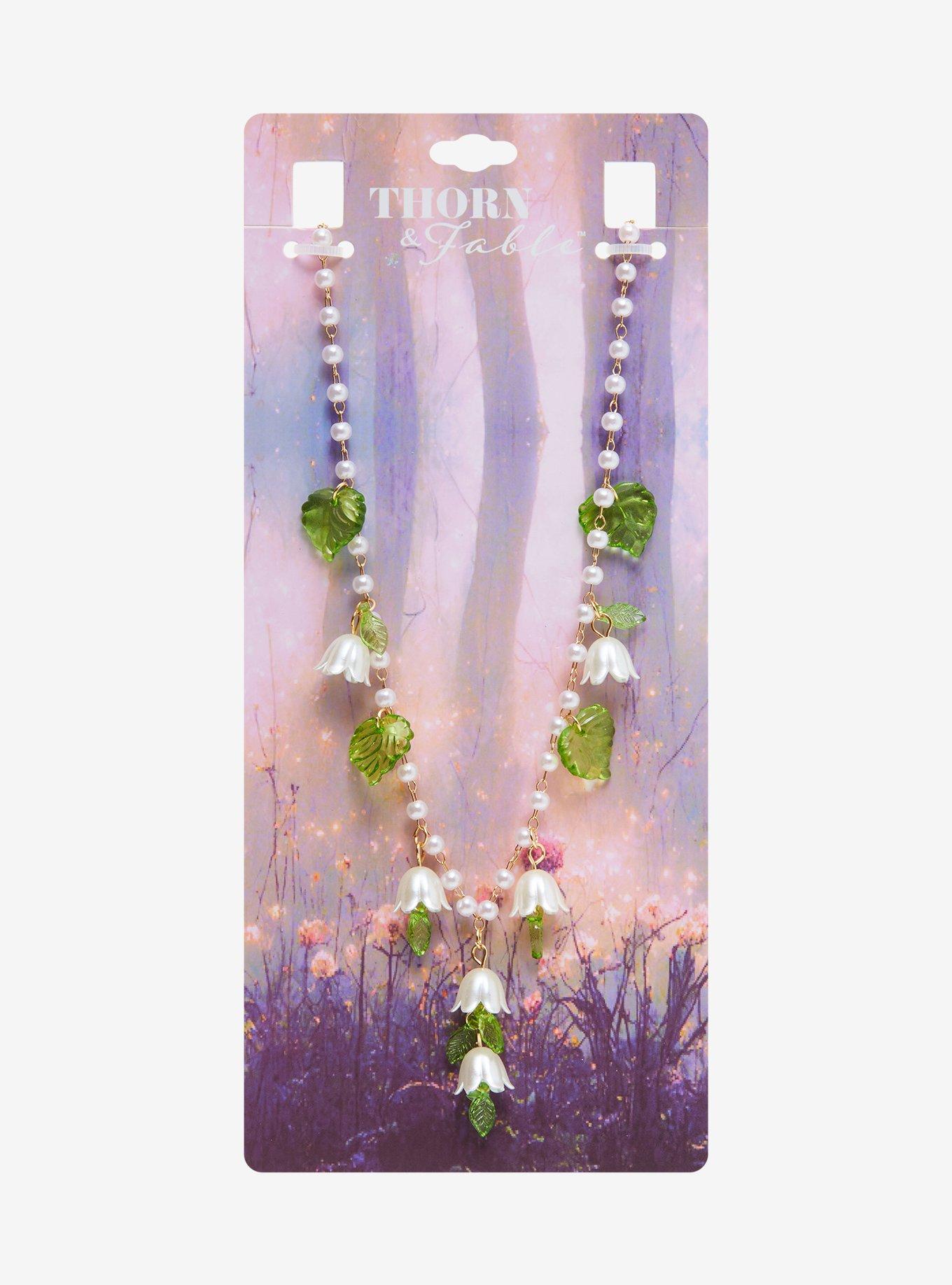 Thorn & Fable Lily Leaves Necklace, , hi-res