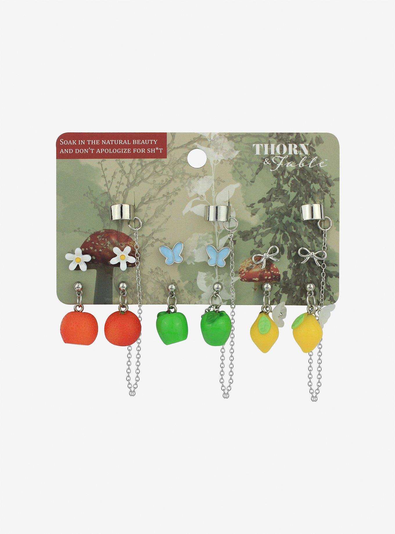 Thorn & Fable Citrus Fruits Earring Set, , hi-res