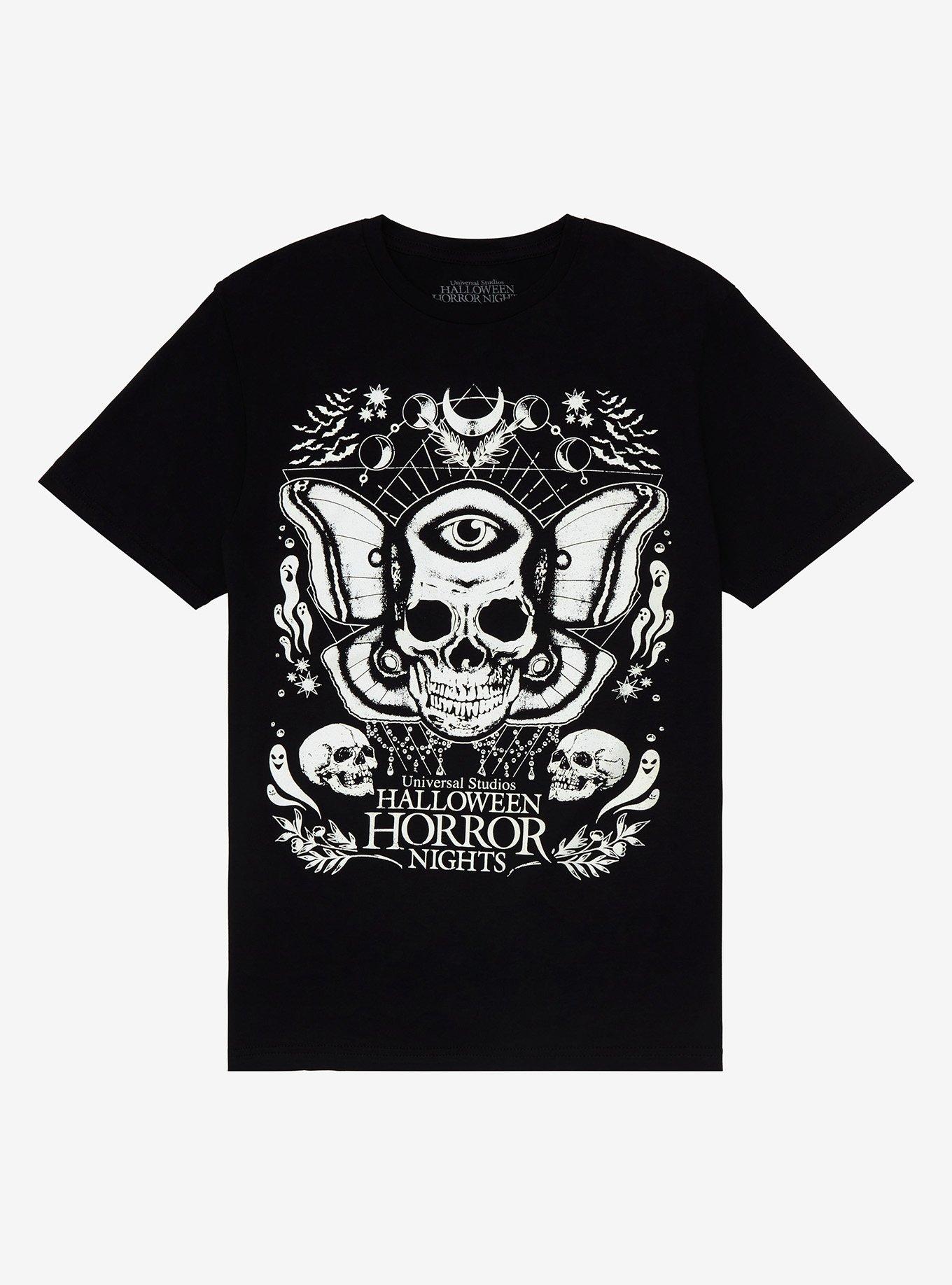 Halloween Horror Nights Death Moth Glow-In-The-Dark Boyfriend Fit Girls T-Shirt, , hi-res