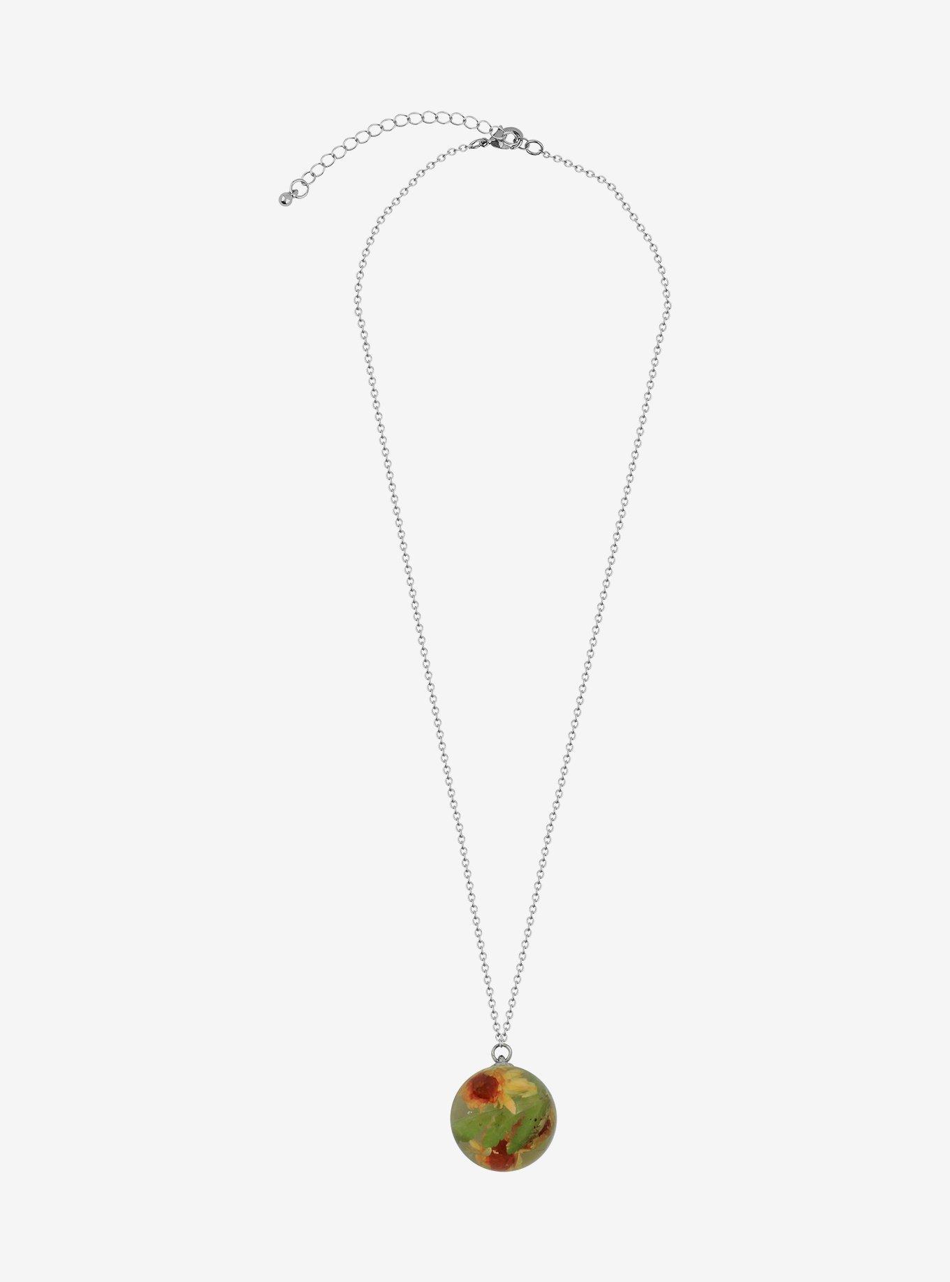 Thorn & Fable Sunflower Globe Pendant Necklace, , hi-res