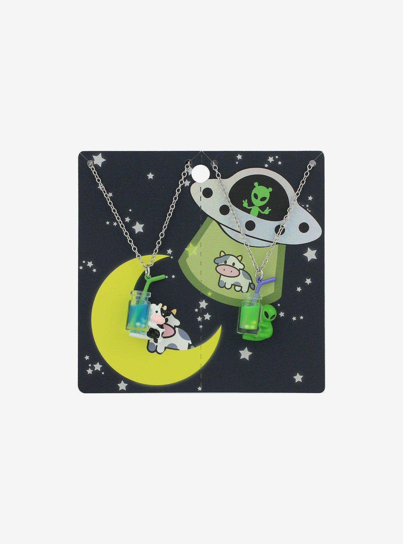 Cow Alien Boba Best Friend Necklace Set, , hi-res