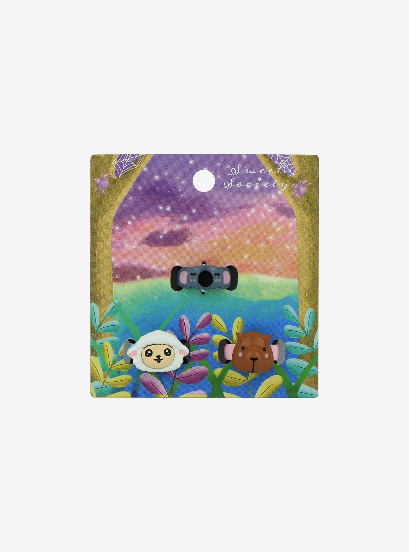 Sweet Society Cute Creatures Ring Set, , hi-res