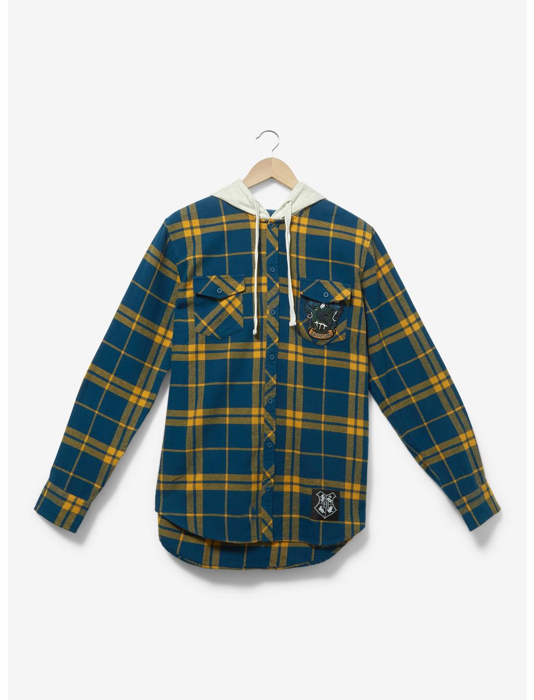 Harry Potter Ravenclaw Hooded Flannel - BoxLunch Exclusive, BLUE, hi-res