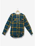 Harry Potter Ravenclaw Hooded Flannel - BoxLunch Exclusive, BLUE, hi-res