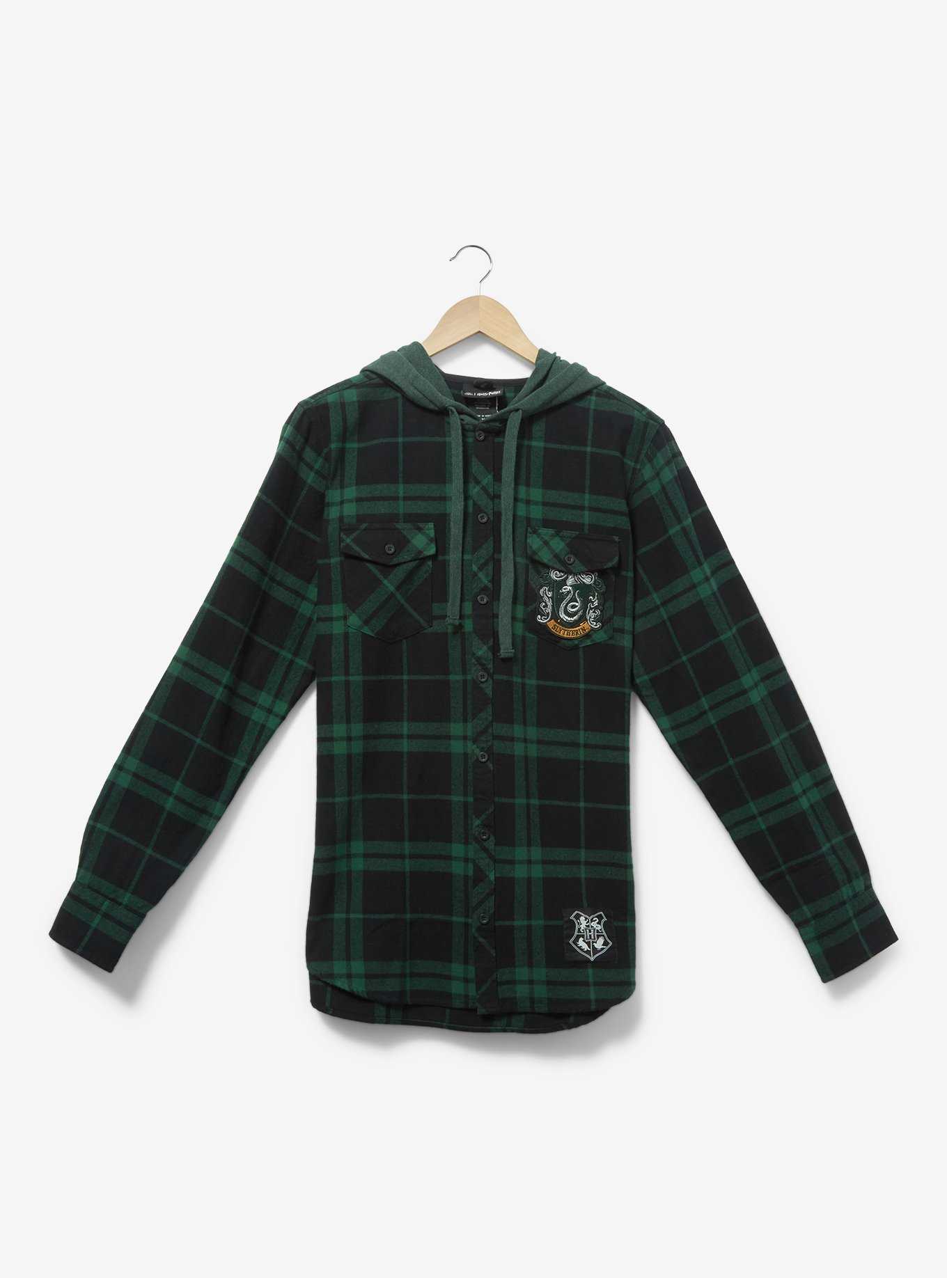 Harry Potter Slytherin Hooded Flannel - BoxLunch Exclusive, , hi-res