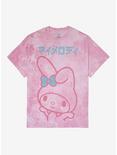 My Melody Jumbo Pink Tie-Dye Boyfriend Fit Girls T-Shirt, MULTI, hi-res