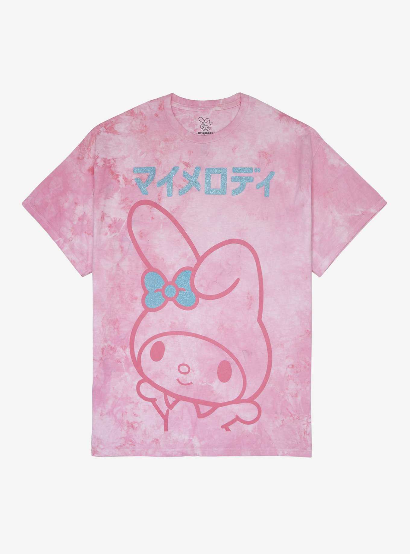 My Melody Jumbo Pink Tie-Dye Boyfriend Fit Girls T-Shirt, , hi-res