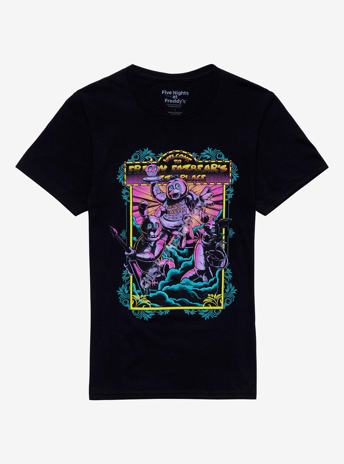 Five Nights At Freddy's Welcome To Freddy Fazbear's Boyfriend Fit Girls T-Shirt, MULTI, hi-res