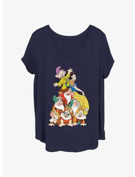 Disney Snow White and the Seven Dwarfs Squad Dwarf Stack Womens T-Shirt Plus Size, , hi-res