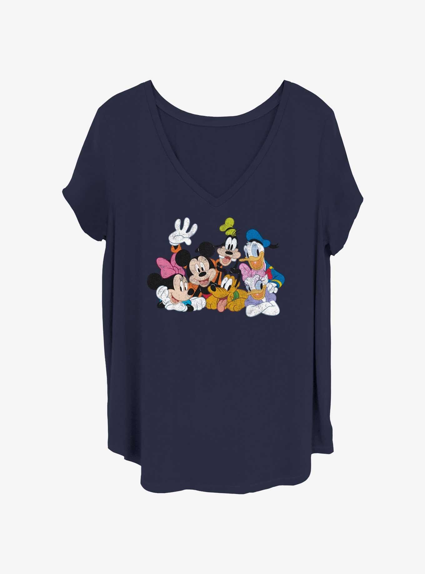 Disney Mickey Mouse Mickey Group Womens T-Shirt Plus Size