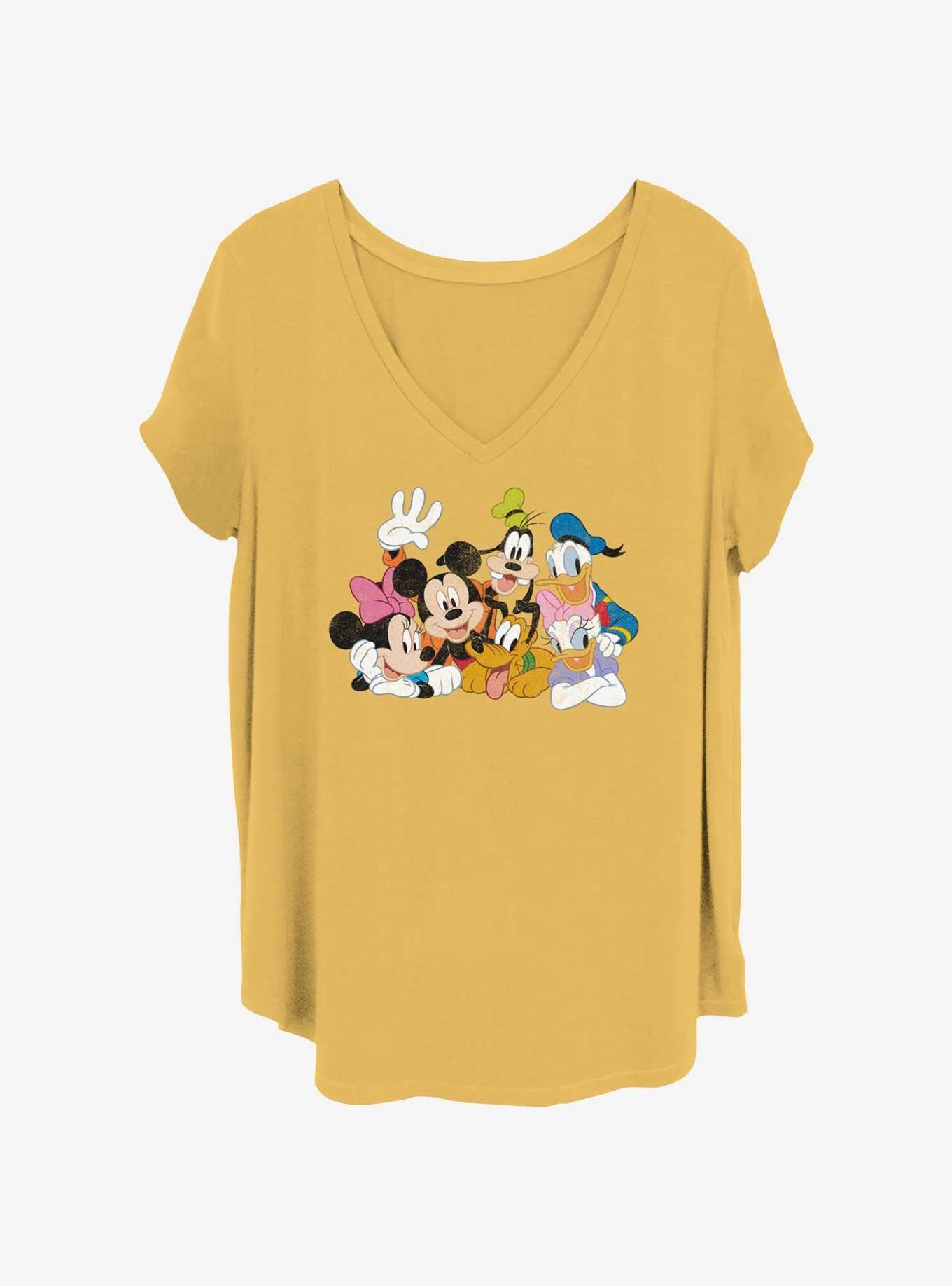 Disney Mickey Mouse Mickey Group Womens T-Shirt Plus Size