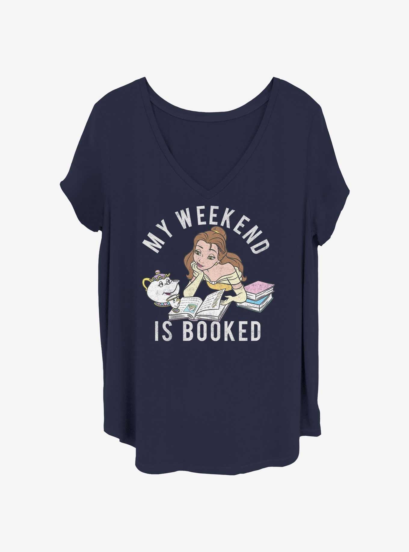 Disney Beauty and the Beast Weekend Booked Womens T-Shirt Plus Size