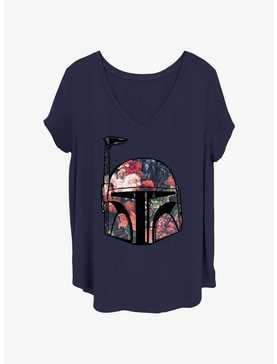 Star Wars Boba Fett Floral Helmet Womens T-Shirt Plus Size, , hi-res