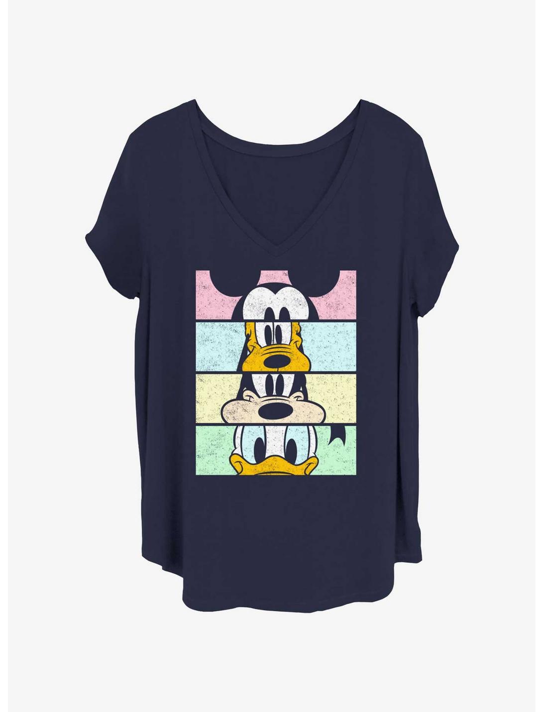 Disney Mickey Mouse Crew Crop Womens T-Shirt Plus Size, NAVY, hi-res