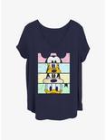 Disney Mickey Mouse Crew Crop Womens T-Shirt Plus Size, NAVY, hi-res