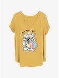 Disney Princesses Vintage Princess Group Womens T-Shirt Plus Size, OCHRE, hi-res