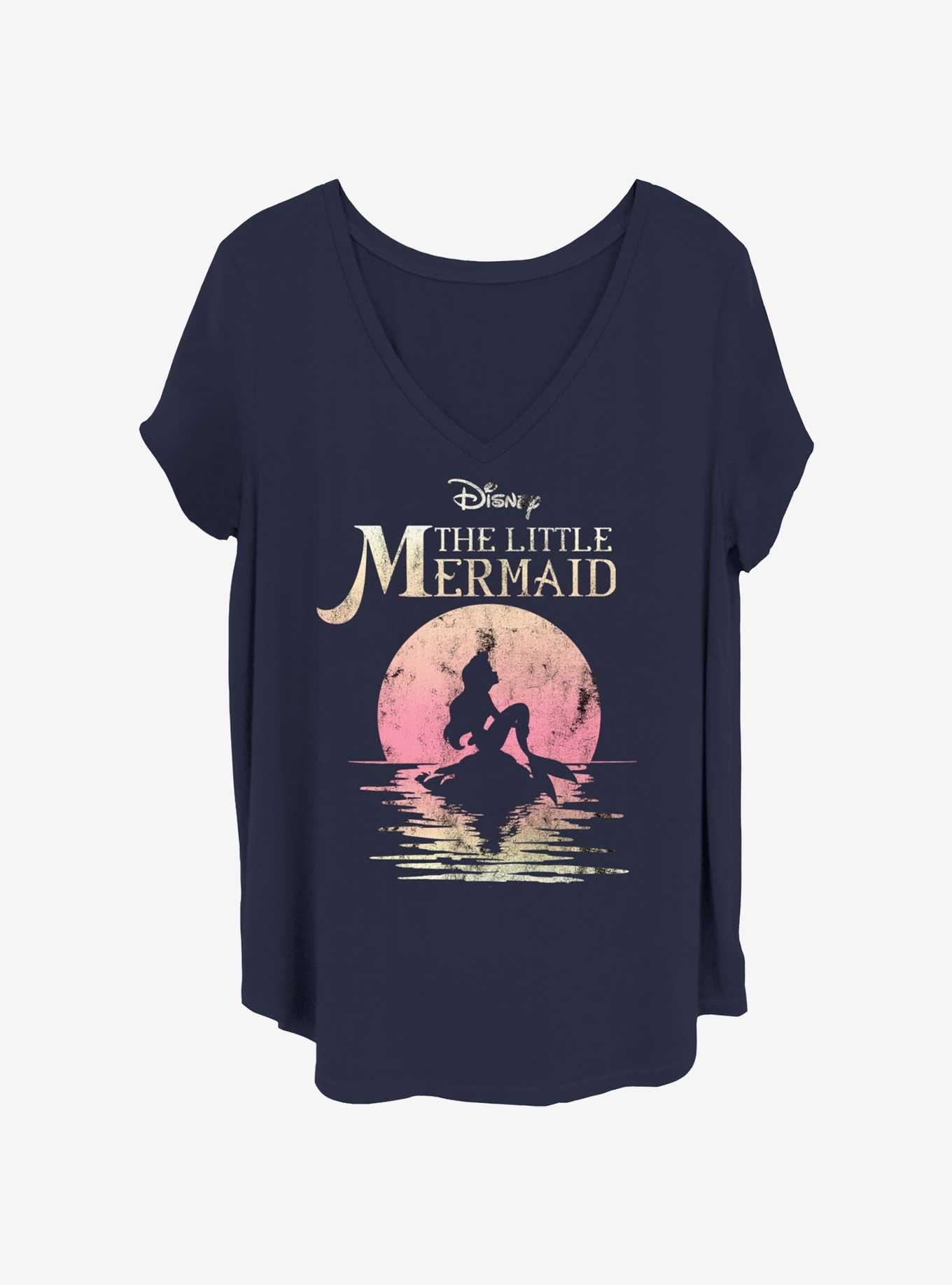 Disney The Little Mermaid Moonlit Ariel Womens T-Shirt Plus Size