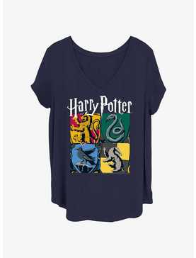 Harry Potter All Hogwarts Houses Womens T-Shirt Plus Size, , hi-res