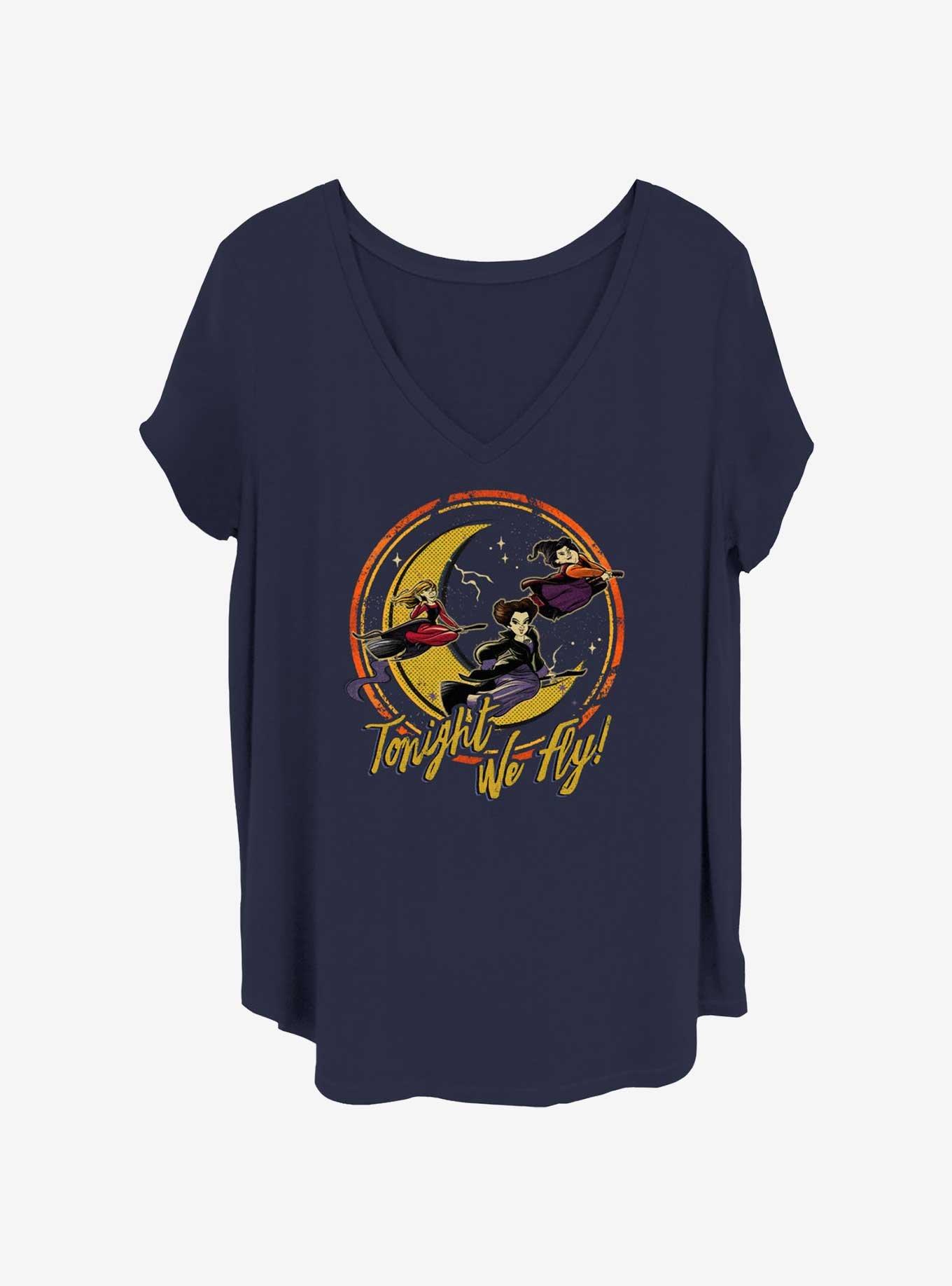 Disney Hocus Pocus Tonight We Fly Womens T-Shirt Plus Size