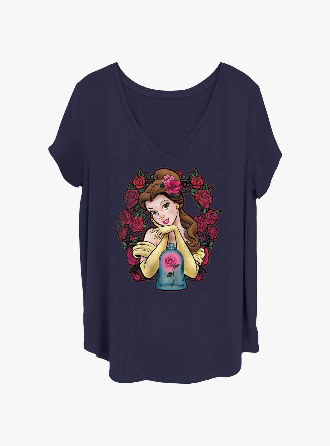 Disney Beauty and the Beast Rose Belle Womens T-Shirt Plus Size