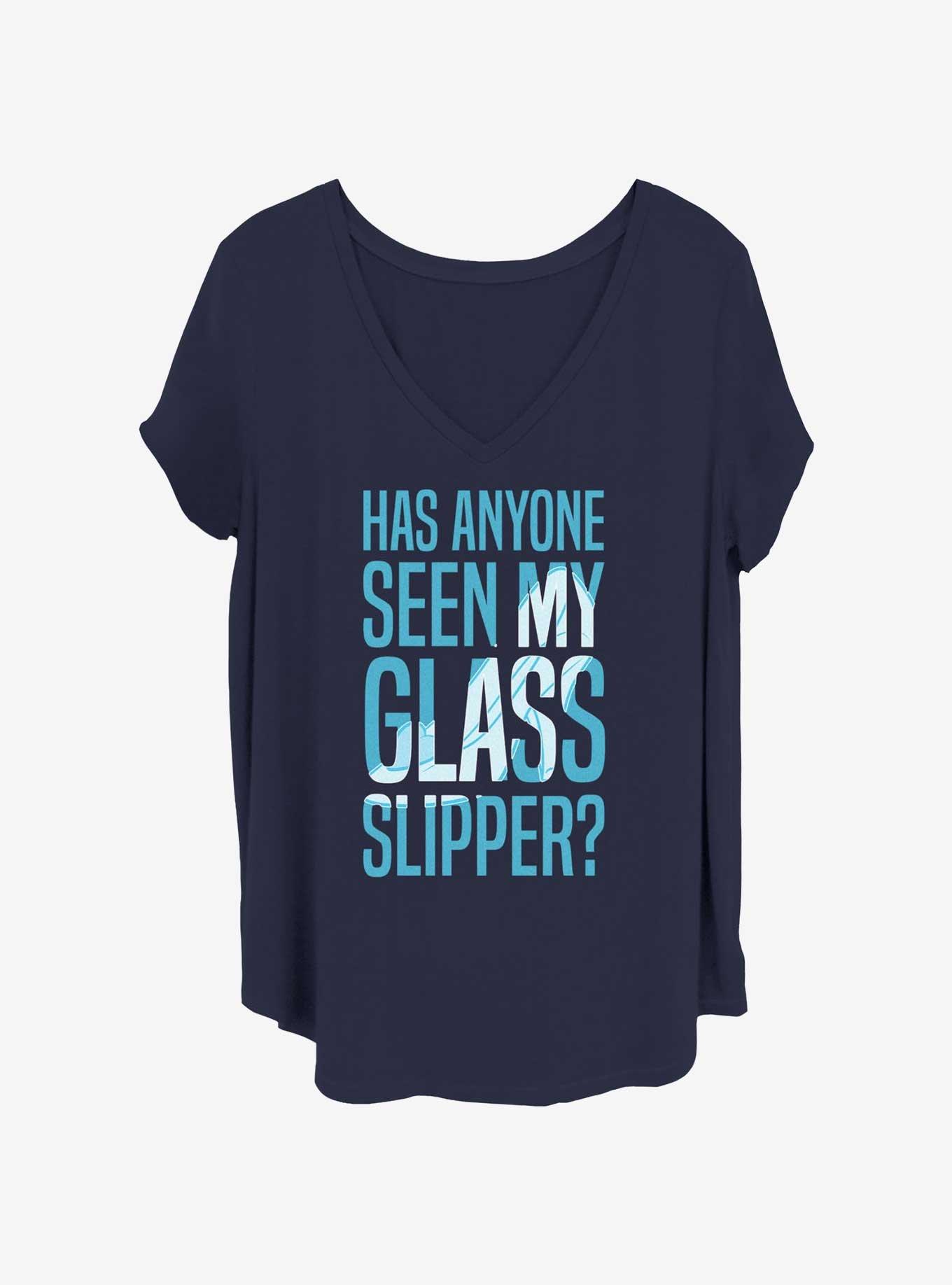 Disney Cinderella Missing Slipper Womens T-Shirt Plus Size