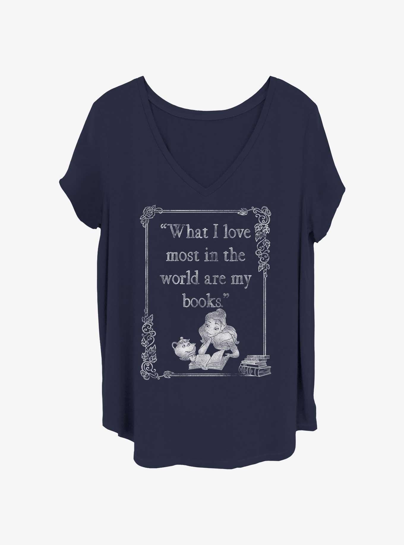 Disney Beauty & The Beast Book Love Womens T-Shirt Plus Size