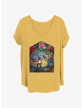 Disney Beauty and the Beast Stained Glass Beauty Womens T-Shirt Plus Size, , hi-res