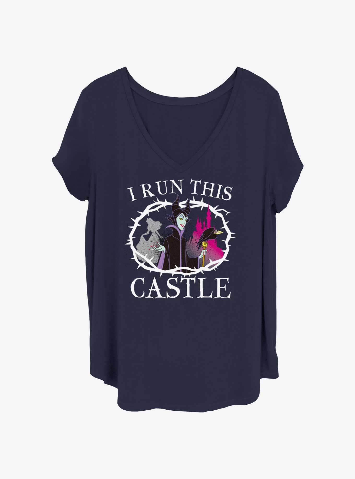 Disney Sleeping Beauty Maleficent I Run This Castle Womens T-Shirt Plus Size