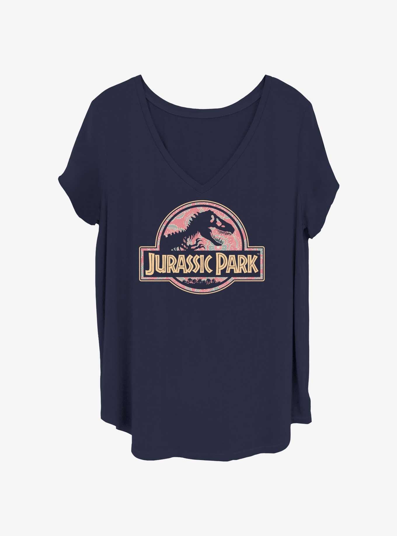 Jurassic Park Desert Park Womens T-Shirt Plus Size, NAVY, hi-res