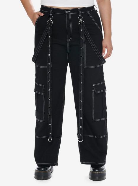 Suspender strap accent techwear cargo pants
