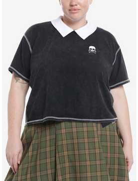 Social Collision Skull Collar Girls T-Shirt Plus Size, , hi-res