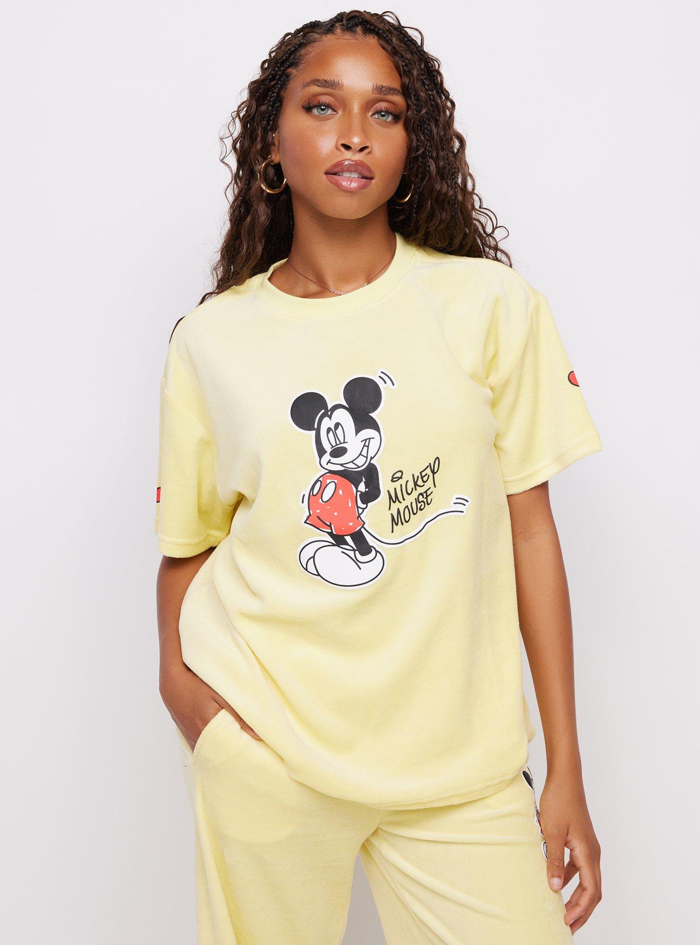 Mens Oversized Christmas Mickey Mouse Disney License T-Shirt - Black