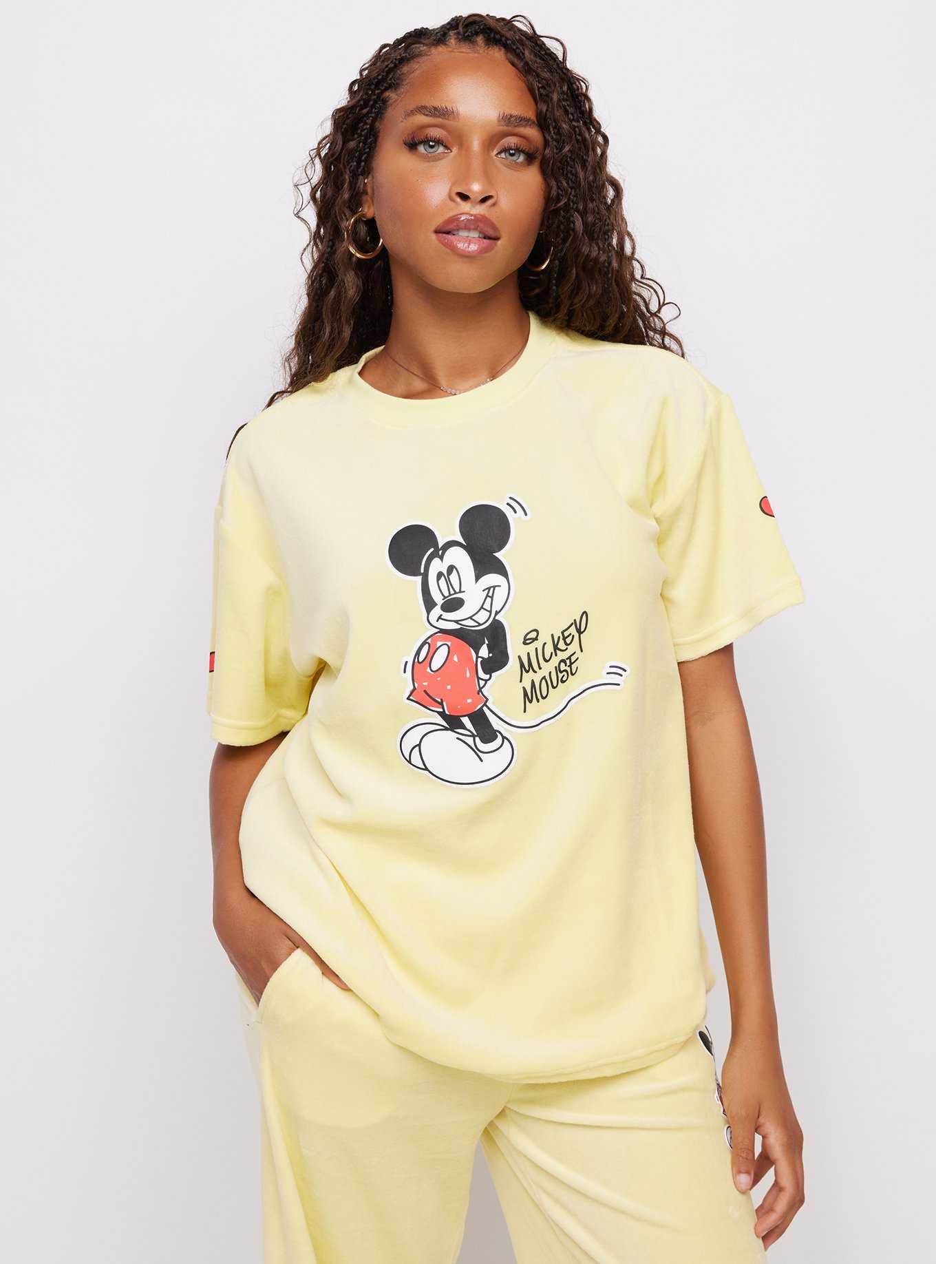 Samii Ryan Disney Mickey Mouse Oversized Velour T-Shirt, , hi-res