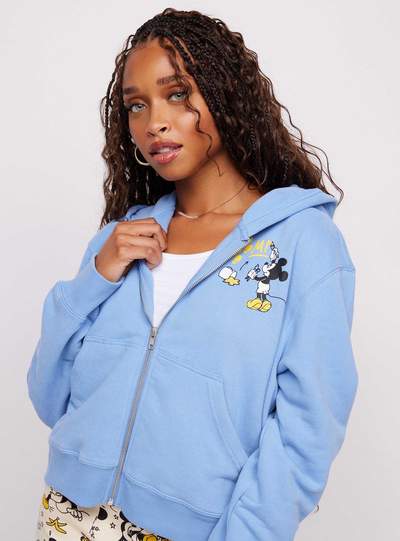 Mickey zip up discount hoodie