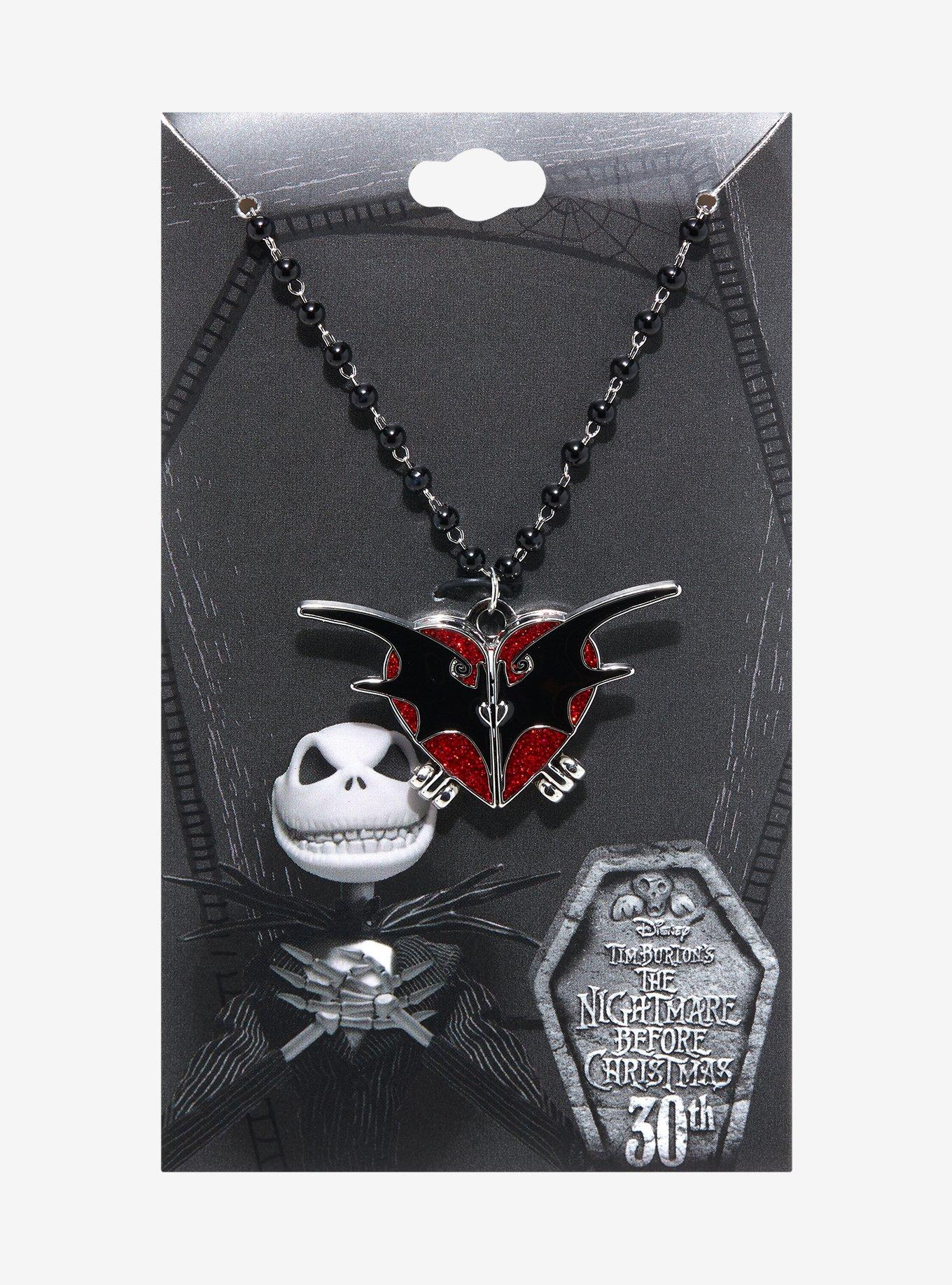 The Nightmare Before Christmas Bat Heart Locket Necklace, , hi-res