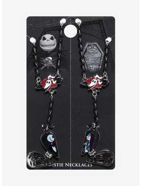 The Nightmare Before Christmas Jack & Sally Heart Best Friend Necklace Set, , hi-res